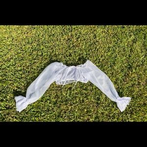 Jean Andre see-through crop top